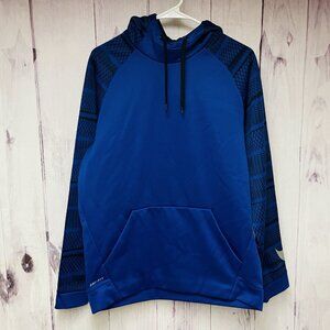 Nike Dri Fit Youth Size Medium Blue Fleece Pullover Hoodie